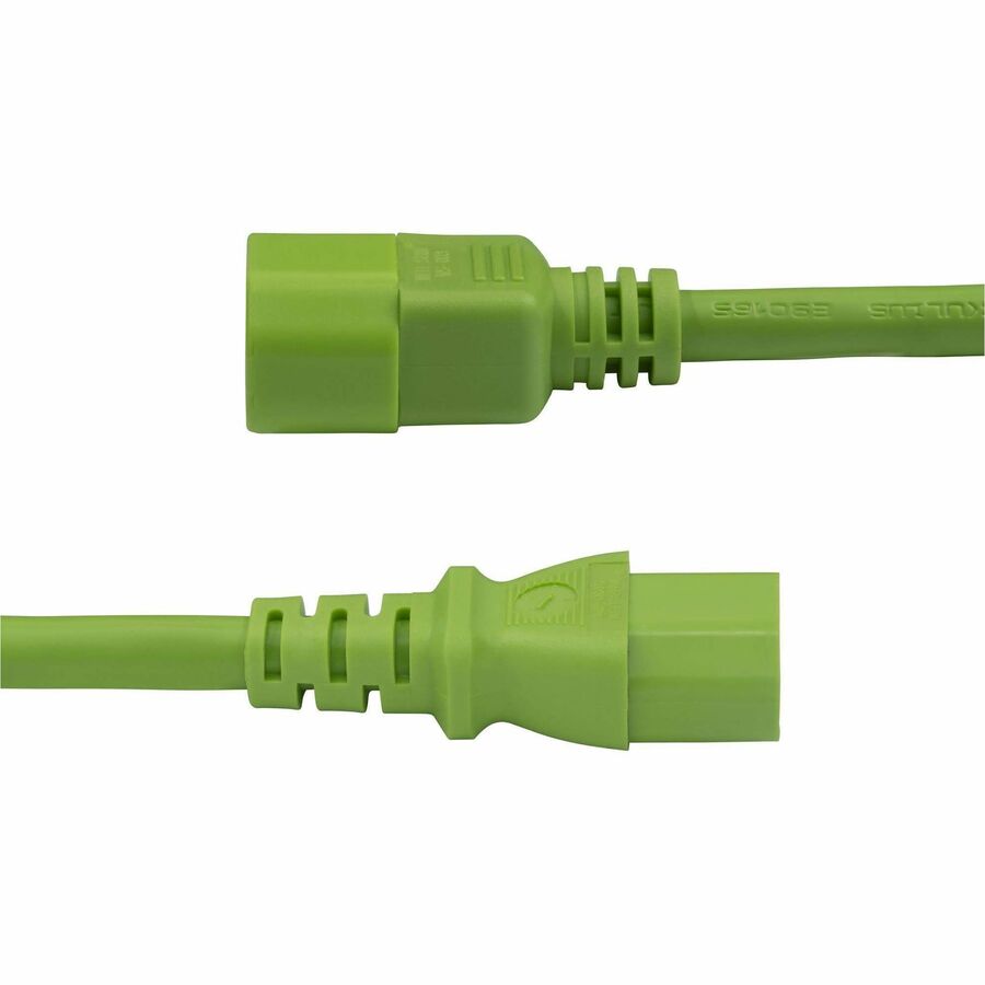 StarTech.com 6ft (1.8m) Heavy Duty PDU Power Cord, IEC 60320 C14 to C15, 15A 250V, 14AWG, Green Power Cable, UL Listed — 8915-4606-POWER-CORD