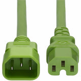 StarTech.com 6ft (1.8m) Heavy Duty PDU Power Cord, IEC 60320 C14 to C15, 15A 250V, 14AWG, Green Power Cable, UL Listed — 8915-4606-POWER-CORD