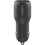 Belkin BoostCharge Dual USB-A Car Charger 24W + USB-A to USB-C Cable — CCE001bt1MBK