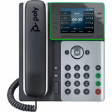 Poly Edge E320 IP Phone - Corded - Corded/Cordless - Bluetooth, NFC - 3 Multiple Conferencing - Desktop, Wall Mountable - White, Midnight Blue — 82M88AA