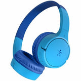 Belkin Wireless Bluetooth On-Ear Headphones for Kids w/ Mic - 85dB Limit - w/ USB-C Cable - Headset - Blue — AUD002btBLV3