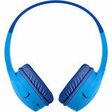 Belkin Wireless Bluetooth On-Ear Headphones for Kids w/ Mic - 85dB Limit - w/ USB-C Cable - Headset - Blue — AUD002btBLV3