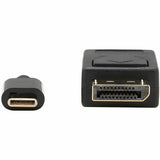 Eaton Tripp Lite Series USB-C to DisplayPort Bi-Directional Active Adapter Cable (M/M), 4K 60 Hz, HDR, Locking DP Connector, 6 ft. (1.8 m) — U444-006-DP-BD