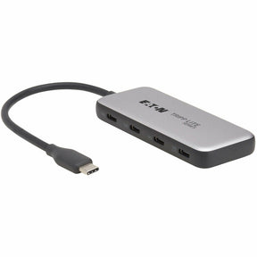 Eaton Tripp Lite Series 4-Port USB-C Hub, USB 3.2 Gen 2 (10 Gbps), 4x USB-C Ports, 100W PD Charging, Thunderbolt 3 Compatible, Gray — U460-004-4C-G2C