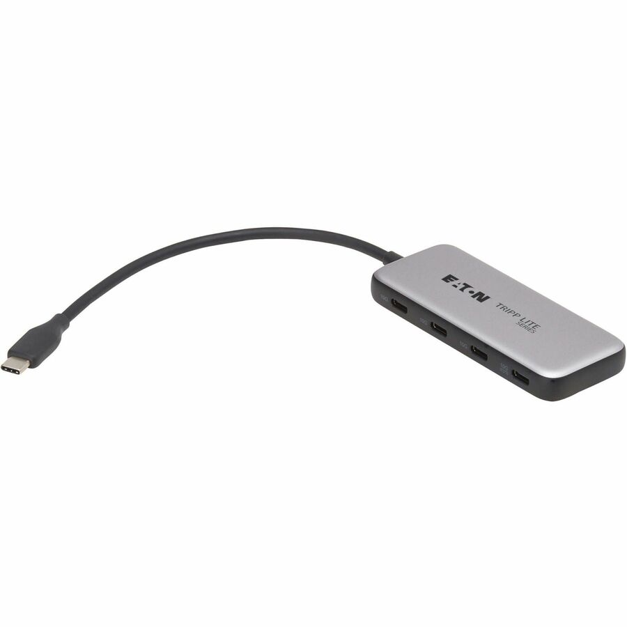 Eaton Tripp Lite Series 4-Port USB-C Hub, USB 3.2 Gen 2 (10 Gbps), 4x USB-C Ports, 100W PD Charging, Thunderbolt 3 Compatible, Gray — U460-004-4C-G2C