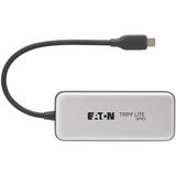 Eaton Tripp Lite Series 4-Port USB-C Hub, USB 3.2 Gen 2 (10 Gbps), 4x USB-C Ports, 100W PD Charging, Thunderbolt 3 Compatible, Gray — U460-004-4C-G2C