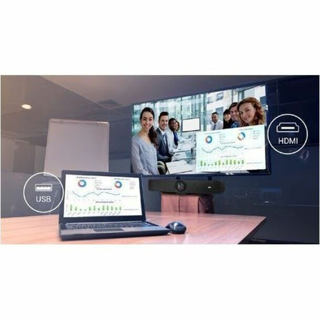 AVer Dual Lens Enterprise-Grade 4K PTZ Video Bar for Medium & Large Rooms — COMMVB350