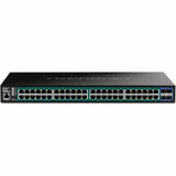 TRENDnet 52-Port Gigabit Web Smart PoE+ Switch with 10G SFP+ Ports, TPE-3524S, 48 x Gigabit PoE+ Ports, 4 x 10G SFP+ Ports, 410W PoE Power Budget, Lifetime Protection, Black — TPE-3524S