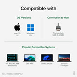 Plugable 7-in-1 USB C Docking Station Dual Monitor - Dual HDMI Dock is Compatible with Mac and Windows — USBC-6950PDZ