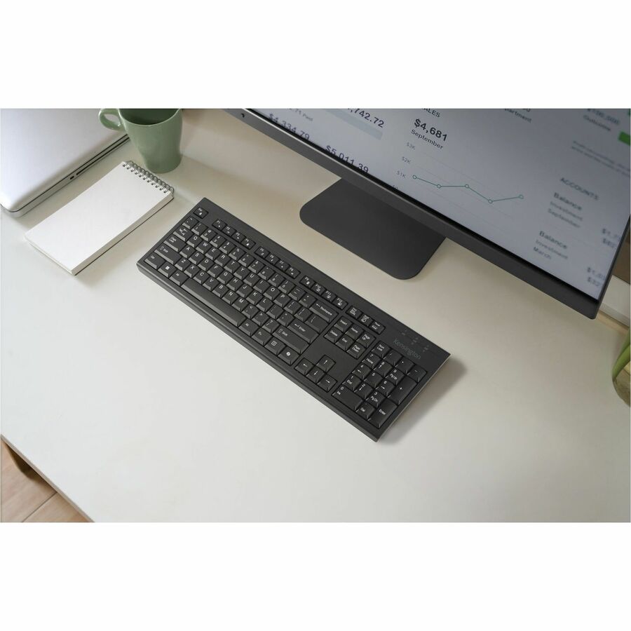 Kensington KB270 EQ Rechargeable AI keyboard with Copilot Key — K75558NA
