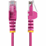 StarTech.com 30ft Pink Slim CAT6 Ethernet Cable, Slim Snagless RJ45, UTP, LSZH, 28AWG Bare Copper, Slim Network Patch Cord, Fluke Tested — N6PAT30PKS