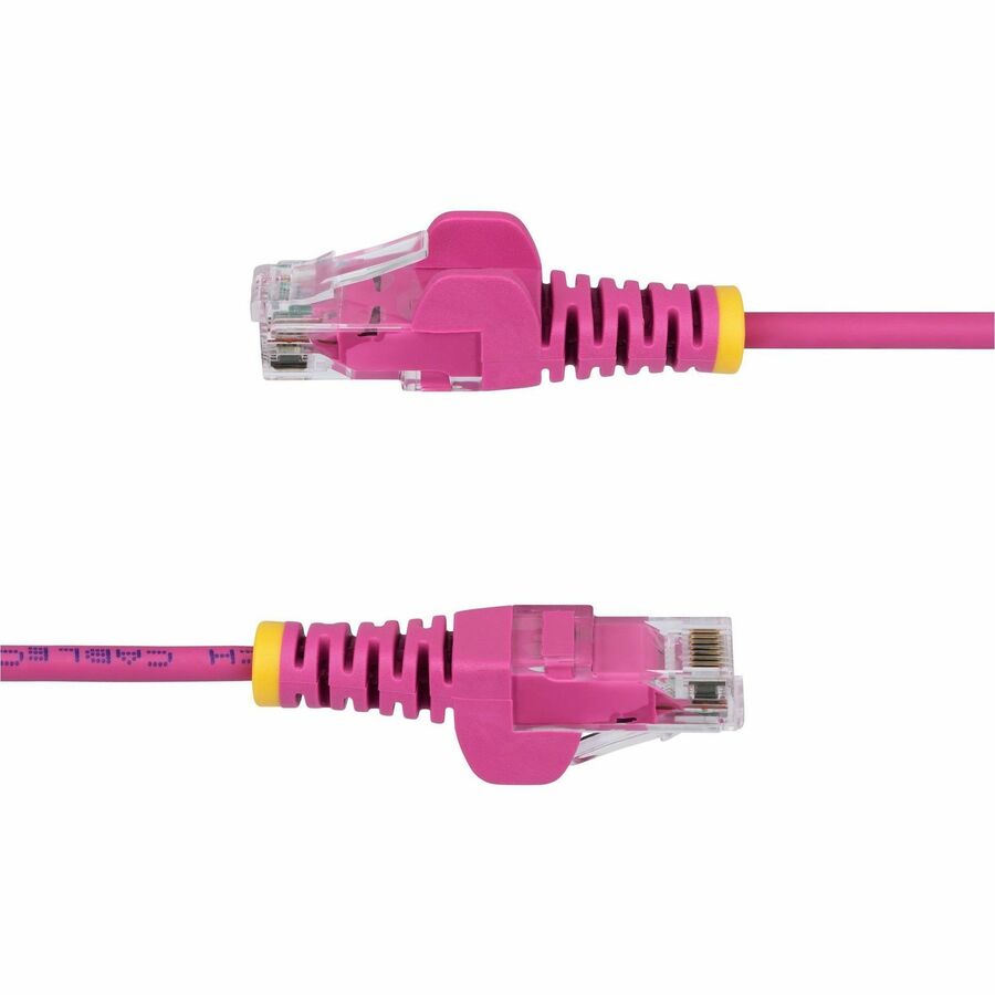 StarTech.com 30ft Pink Slim CAT6 Ethernet Cable, Slim Snagless RJ45, UTP, LSZH, 28AWG Bare Copper, Slim Network Patch Cord, Fluke Tested — N6PAT30PKS
