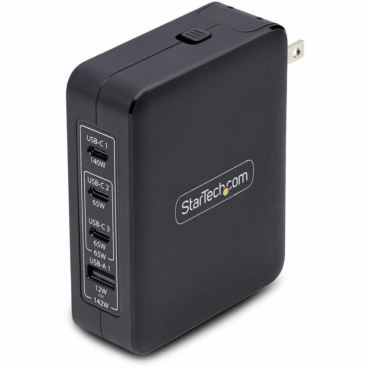 StarTech.com 140W USB-C Wall Charger, 3x USB-C/1x USB-A, PD 3.1 International GaN Power Adapter for MacBook Pro/Max/Dell XPS/Inspiron — 3114GCU-WALL-CHARGER