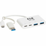 Eaton Tripp Lite Series 4-Port USB-C Hub - USB 3.2 Gen 2 (10 Gbps), 2 USB-A & 2 USB-C Ports, Thunderbolt 3, White — U460-004-2A2C-3