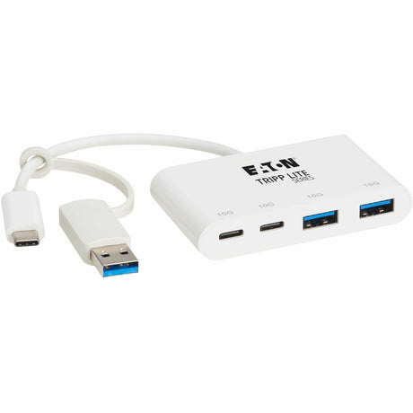 Eaton Tripp Lite Series 4-Port USB-C Hub - USB 3.2 Gen 2 (10 Gbps), 2 USB-A & 2 USB-C Ports, Thunderbolt 3, White — U460-004-2A2C-3