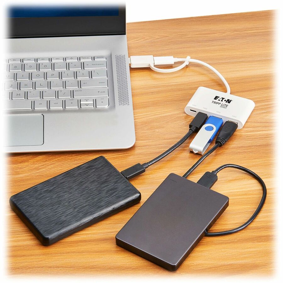 Eaton Tripp Lite Series 4-Port USB-C Hub - USB 3.2 Gen 2 (10 Gbps), 2 USB-A & 2 USB-C Ports, Thunderbolt 3, White — U460-004-2A2C-3