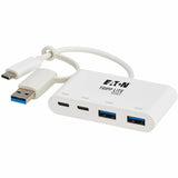 Eaton Tripp Lite Series 4-Port USB-C Hub - USB 3.2 Gen 2 (10 Gbps), 2 USB-A & 2 USB-C Ports, Thunderbolt 3, White — U460-004-2A2C-3