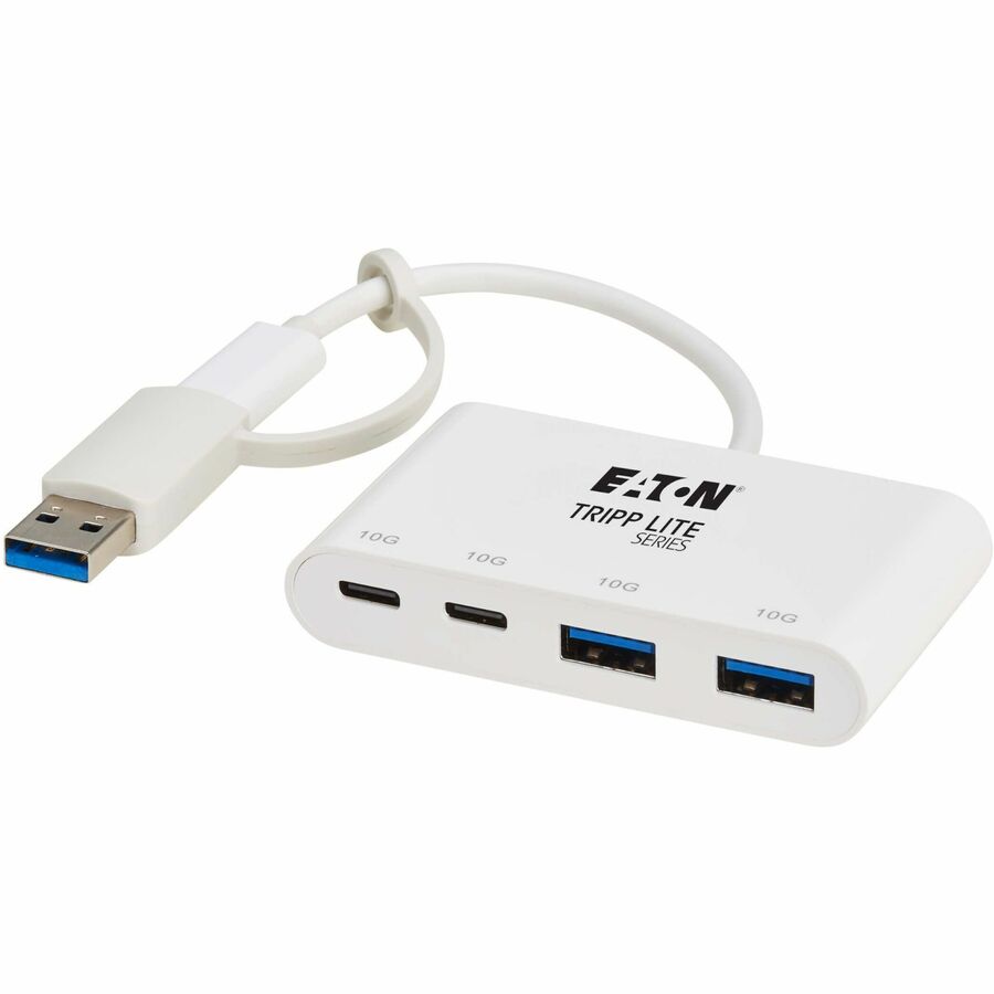 Eaton Tripp Lite Series 4-Port USB-C Hub - USB 3.2 Gen 2 (10 Gbps), 2 USB-A & 2 USB-C Ports, Thunderbolt 3, White — U460-004-2A2C-3