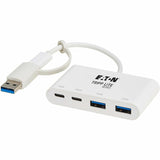 Eaton Tripp Lite Series 4-Port USB-C Hub - USB 3.2 Gen 2 (10 Gbps), 2 USB-A & 2 USB-C Ports, Thunderbolt 3, White — U460-004-2A2C-3