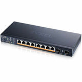ZYXEL XMG1915-10EP 8-Port 2.5G Multi-Gigabit Smart Nebula Cloud Managed PoE Switch with 2 10G SFP+ Uplinks | 8 PoE+ / PoE++ Ports at 130W | Fanless — XMG1915-10EP