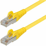 StarTech.com 6in Yellow CAT6a Ethernet Cable, Snagless RJ45, 10G, 100W PoE, S/FTP, LSZH, 27AWG Pure Copper, 500MHz, Shielded Network Cord — NLYL-6IN-CAT6A-PATCH