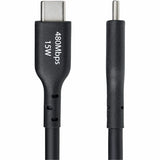 StarTech.com 15ft (4.5m) USB-A to USB-C Charging Cable, Charge & Sync, 3A, USB 2.0, TPE Jacket - Black USB Charging Cord — USB2AC15FBKE