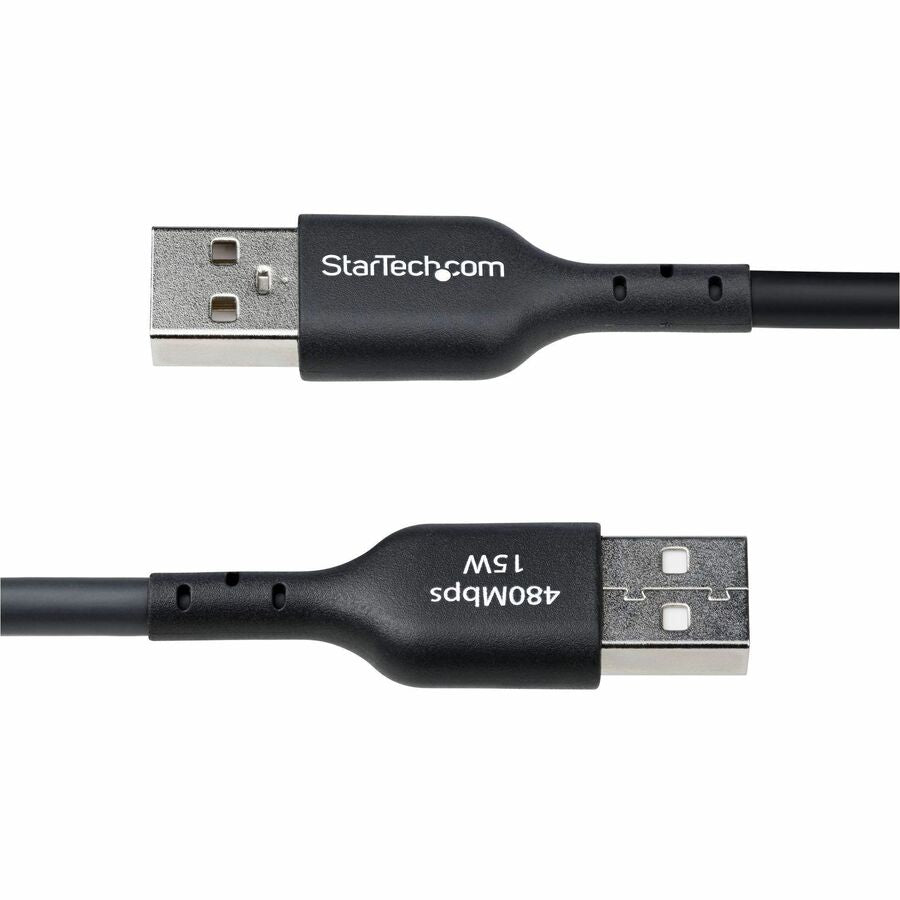 StarTech.com 15ft (4.5m) USB-A to USB-C Charging Cable, Charge & Sync, 3A, USB 2.0, TPE Jacket - Black USB Charging Cord — USB2AC15FBKE
