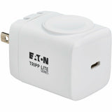 Eaton Tripp Lite Series 30W USB-C Wall & Travel Charger with Apple Watch Pad - MFi Certified, Compact 1-Port Design - White — U280MS-2N1-WH2