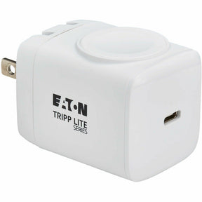 Eaton Tripp Lite Series 30W USB-C Wall & Travel Charger with Apple Watch Pad - MFi Certified, Compact 1-Port Design - White — U280MS-2N1-WH2