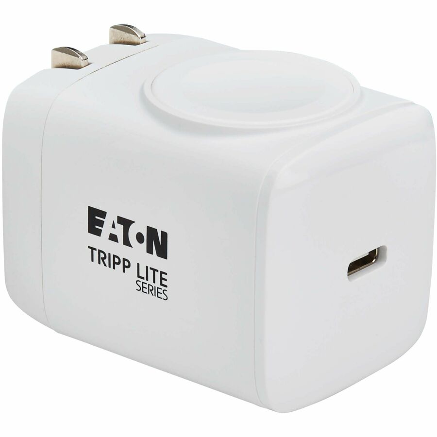 Eaton Tripp Lite Series 30W USB-C Wall & Travel Charger with Apple Watch Pad - MFi Certified, Compact 1-Port Design - White — U280MS-2N1-WH2