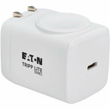 Eaton Tripp Lite Series 30W USB-C Wall & Travel Charger with Apple Watch Pad - MFi Certified, Compact 1-Port Design - White — U280MS-2N1-WH2