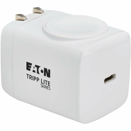Eaton Tripp Lite Series 30W USB-C Wall & Travel Charger with Apple Watch Pad - MFi Certified, Compact 1-Port Design - White — U280MS-2N1-WH2
