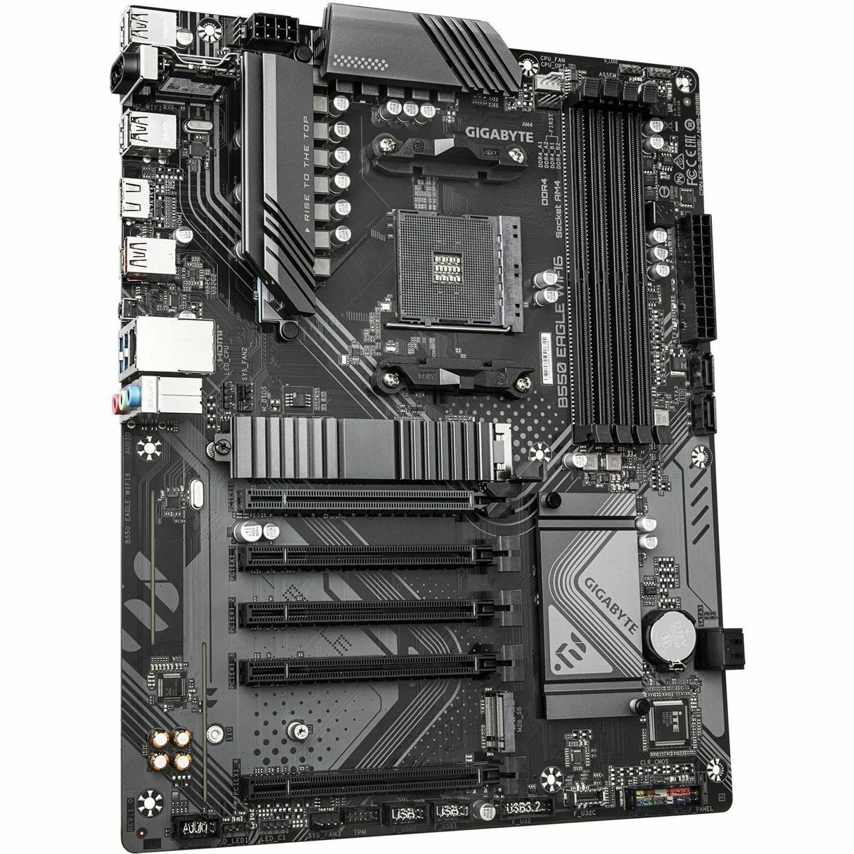 Gigabyte B550 EAGLE WIFI6 Gaming Desktop Motherboard - AMD B550 Chipset - Socket AM4 - ATX — B550-EAGLE-WIFI6