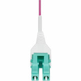 StarTech.com 1m (3.3ft) LC to LC (UPC) OM4 Multimode Fiber Optic Cable, Erika Violet, 50/125, 100G, Uniboot Fiber Jumper Cord, OFNR Riser — OM4RLCLC1M