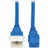 Eaton Tripp Lite Series PDU Power Cords, C19 to P-Lock C20 - Heavy-Duty, 20A, 250V, 12 AWG, 3 ft. (0.9 m), Blue, 6 Pack — P036-E03-ABL-6