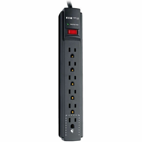 Eaton Tripp Lite Series Protect It! 6-Outlet Surge Protector, 6 ft. Cord, 900 Joules, Diagnostic LED, Black Housing — TLP606B