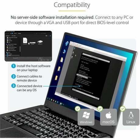 StarTech.com USB Crash Cart Adapter with File Transfer & Video Capture at 1920 x1200 60Hz, TAA — NOTECONS02