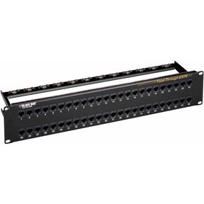 Black Box CAT6 Feed-Through Patch Panel - 2U, Unshielded, 48-Port — JPM820A