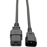 Eaton Tripp Lite Series Power Cord, C19 to C14 - Heavy-Duty, 15A, 250V, 14 AWG, 6 ft. (1.83 m), Black — P047-006