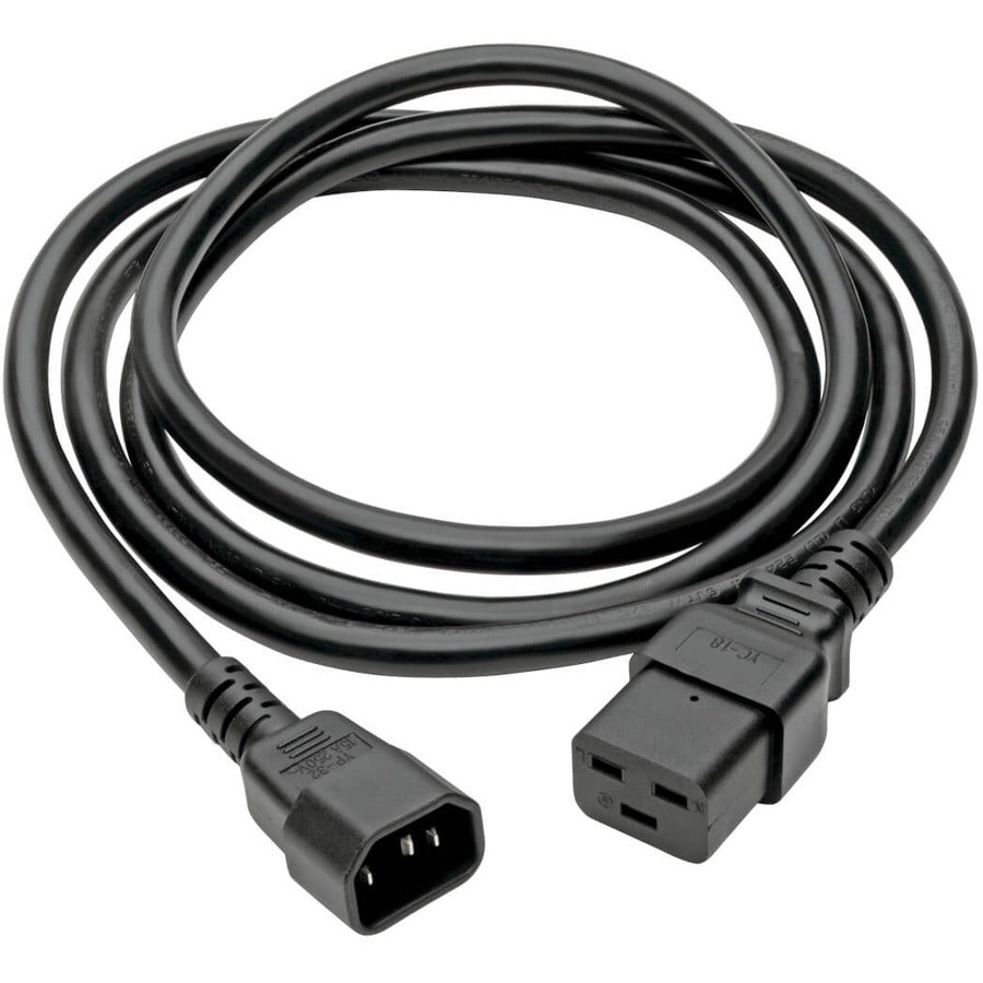 Eaton Tripp Lite Series Power Cord, C19 to C14 - Heavy-Duty, 15A, 250V, 14 AWG, 6 ft. (1.83 m), Black — P047-006