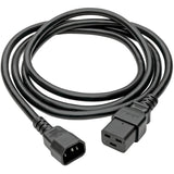 Eaton Tripp Lite Series Power Cord, C19 to C14 - Heavy-Duty, 15A, 250V, 14 AWG, 6 ft. (1.83 m), Black — P047-006