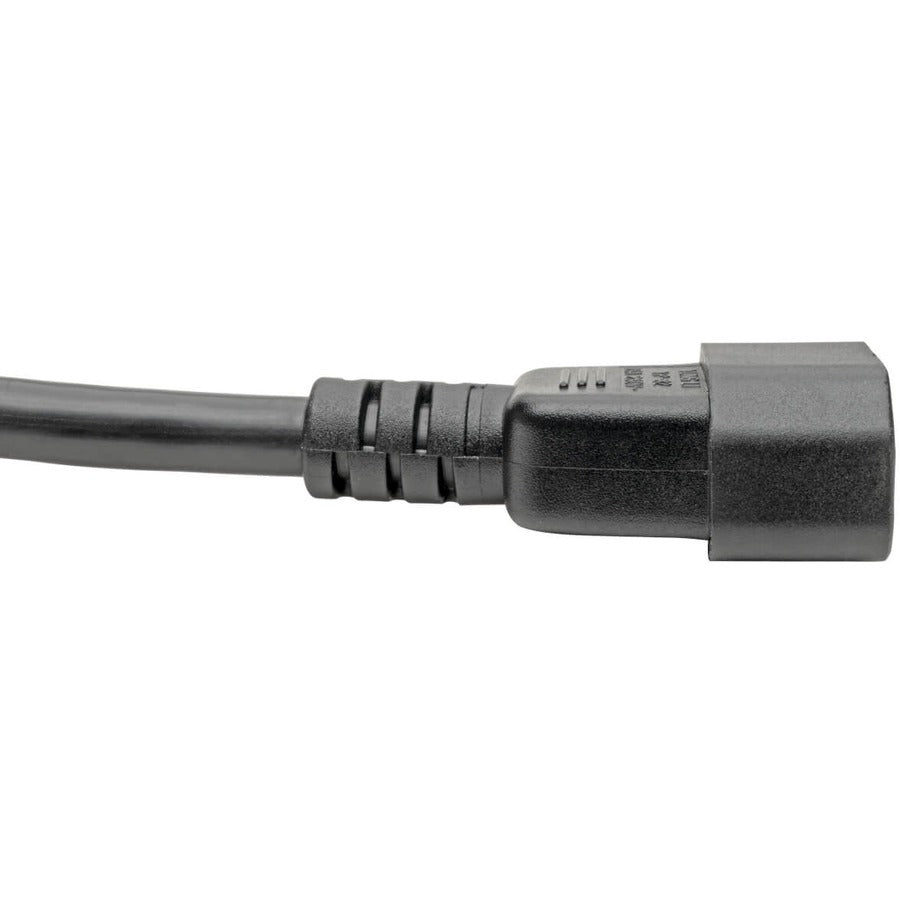 Eaton Tripp Lite Series Power Cord, C19 to C14 - Heavy-Duty, 15A, 250V, 14 AWG, 6 ft. (1.83 m), Black — P047-006