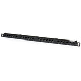 StarTech.com 24 Port 0.5U Cat5e Patch Panel - RJ45 Ethernet Rackmount Cat 5e 110 Patch Panel — PANELHU24