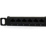 StarTech.com 24 Port 0.5U Cat5e Patch Panel - RJ45 Ethernet Rackmount Cat 5e 110 Patch Panel — PANELHU24