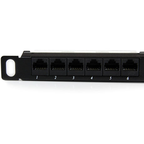 StarTech.com 24 Port 0.5U Cat5e Patch Panel - RJ45 Ethernet Rackmount Cat 5e 110 Patch Panel — PANELHU24