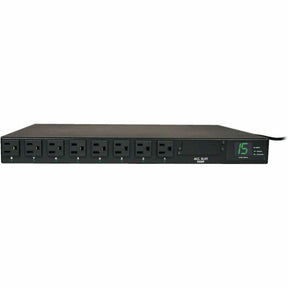Eaton Tripp Lite Series 1.4kW Single-Phase Local Metered Automatic Transfer Switch PDU, 2 120V 5-15P 15A Inputs, 8 5-15R Outputs, 1U, TAA — PDUMH15AT