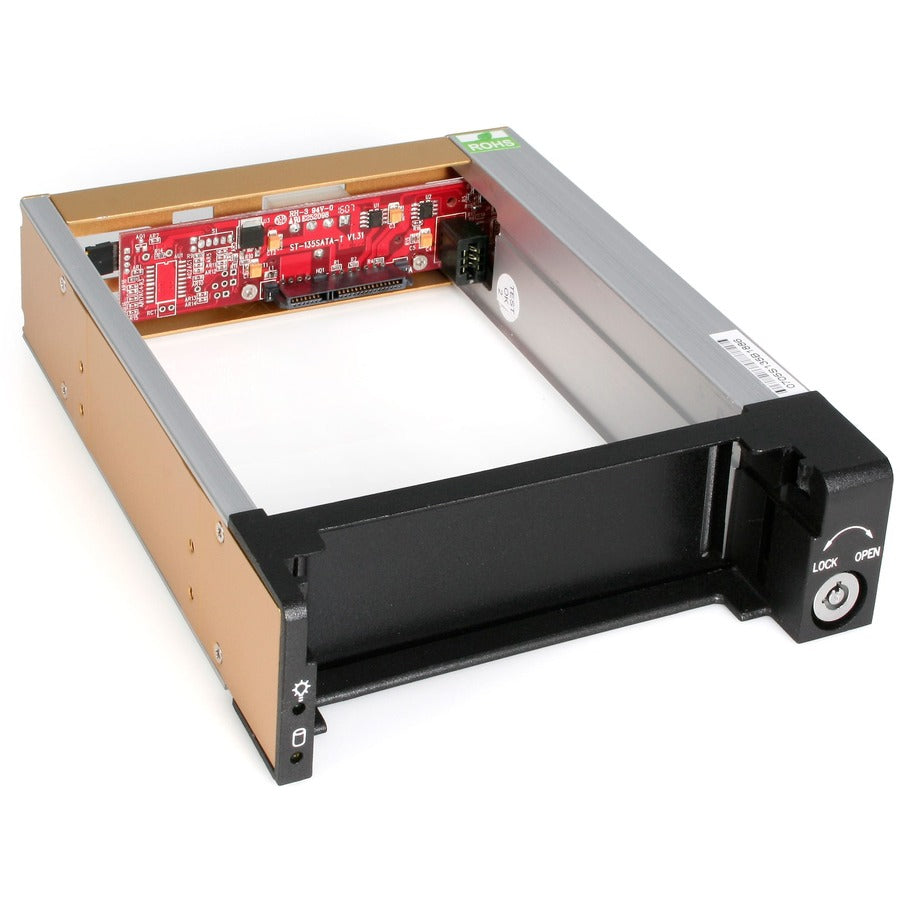 StarTech.com Aluminum Black SATA Hard Drive Drawer - Storage mobile rack - black — DRW150SATBK