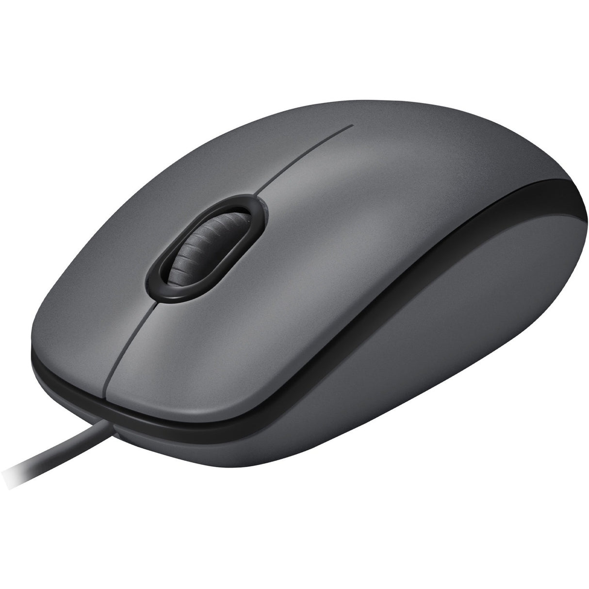 Logitech M100 Wired USB Mouse, 3-Buttons,1000 DPI Optical Tracking, Ambidextrous, Compatible with PC, Mac, Laptop (Gray) — 910-001601