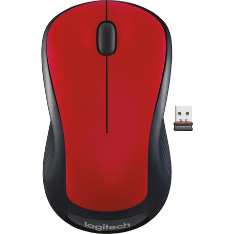Logitech M310 Wireless Mouse, 2.4 GHz with USB Nano Receiver, 1000 DPI Optical Tracking, 18 Month Battery, Ambidextrous, Compatible with PC, Mac, Laptop, Chromebook (FLAME RED GLOSS) — 910-002486