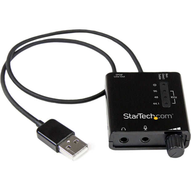StarTech.com USB Stereo Audio Adapter External Sound Card with SPDIF Digital Audio — ICUSBAUDIO2D